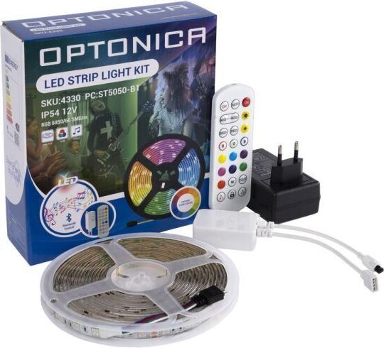 Immagine prodotto Optonica Striscia LED, RGB 12 V, 60 LED, NT, app, FB, 5 m, IP54 (500 cm, Interno)