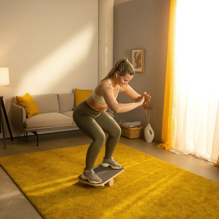 Produktbild Sportplus Balance Board aus Holz mit Rolle