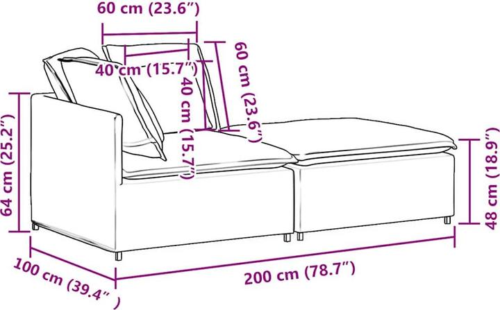 Actual product image vidaXL Wandis (Modular sofa)