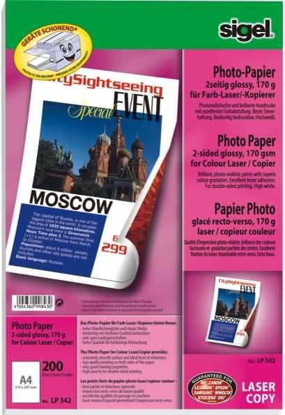 Produktbild Sigel Laser Fotopapier (170 g/m², A4, 200 x)