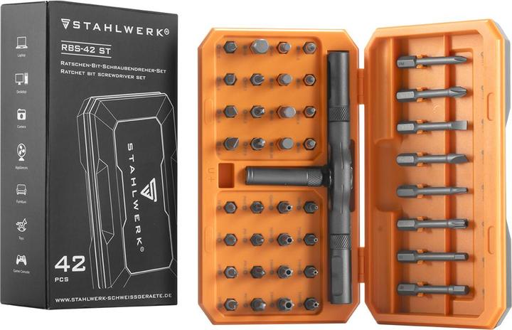 Produktbild Stahlwerk Ratschen-Schraubendreher-Bit-Set RBS-42 ST 42-teilig Ratsche