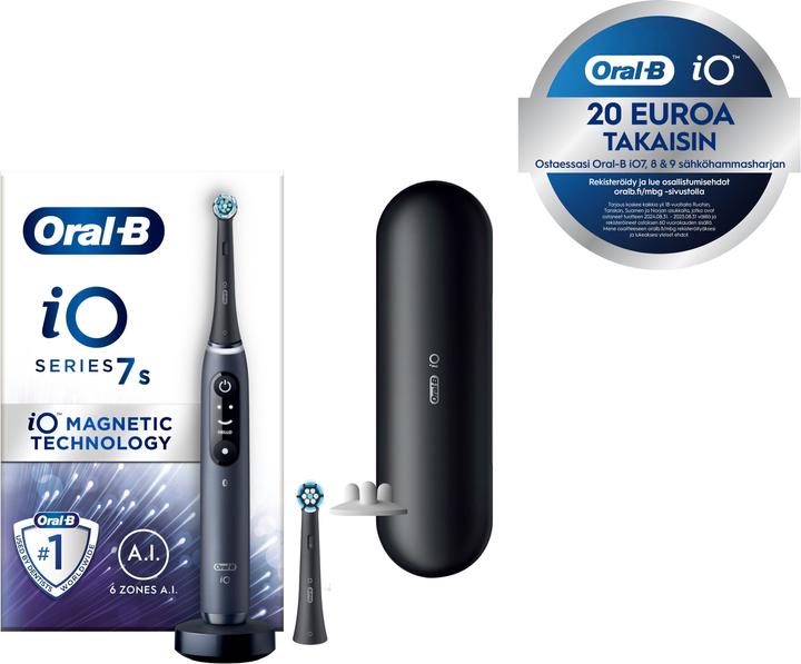 Image du produit Oral-B Brosse à dents électrique iO Series 7s, noire (Brosse à dents oscillo-rotative)