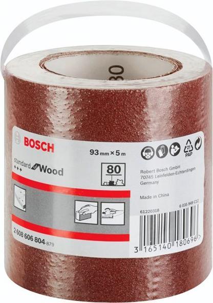 Actual product image Bosch Professional Zubehör Sanding roll C410 Standard for Wood and Paint, 93 mm, 5 m, 80 (80)