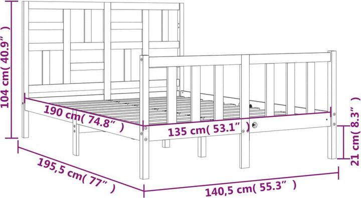 Produktbild vidaXL Achaicus (135 x 190 cm)