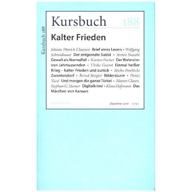 Kursbuch 188, Sachbücher von Peter Felixberger, Armin Nassehi