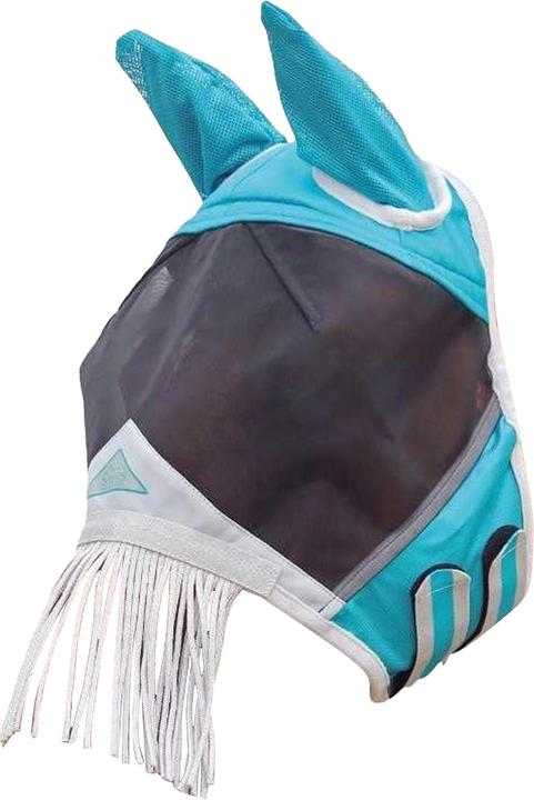 Shires Maschera da mosca per cavalli con frange per orecchie e naso Materiale a rete fine