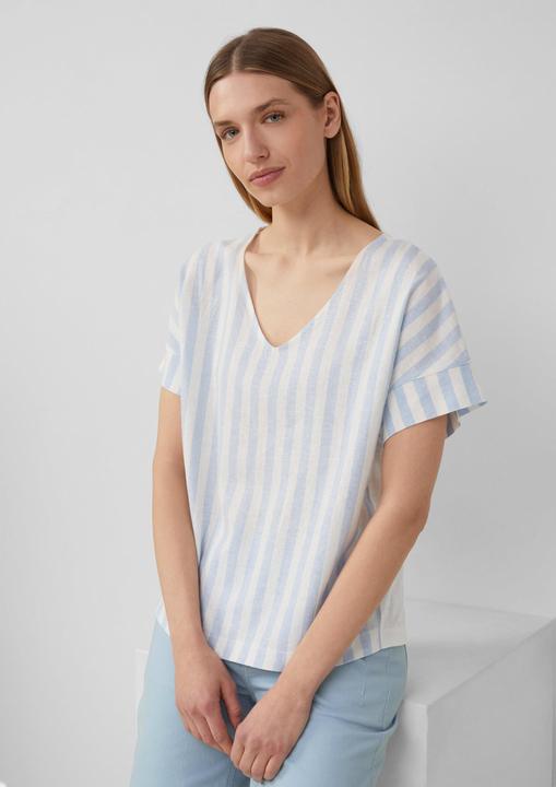 Actual product image S.Oliver T-Shirt T-Shirt im Fabricmix mit Leinenanteil (38)