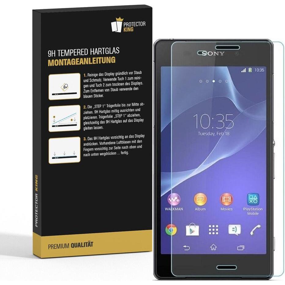 Thumbnail - Protectorking 2x echtes Tempered 9H Panzerhartglas 3D KLAR (2 Stück, Sony Xperia Z4), Smartphone Schutzfolie