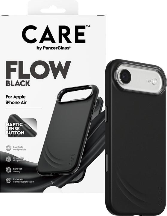 Produktbild PanzerGlass CARE by ® Feature FLOW Case Schwarz m. Cutout for Haptic & MagSafe iPhone Air (Apple iPhone Air)
