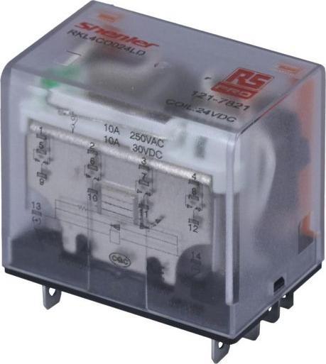 Produktbild RS PRO Miniature Power Relay 10A 4PCO 24Vdc