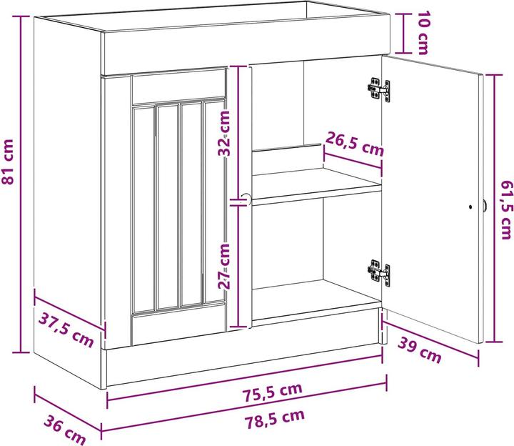 Produktbild vidaXL Badezimmerschrank