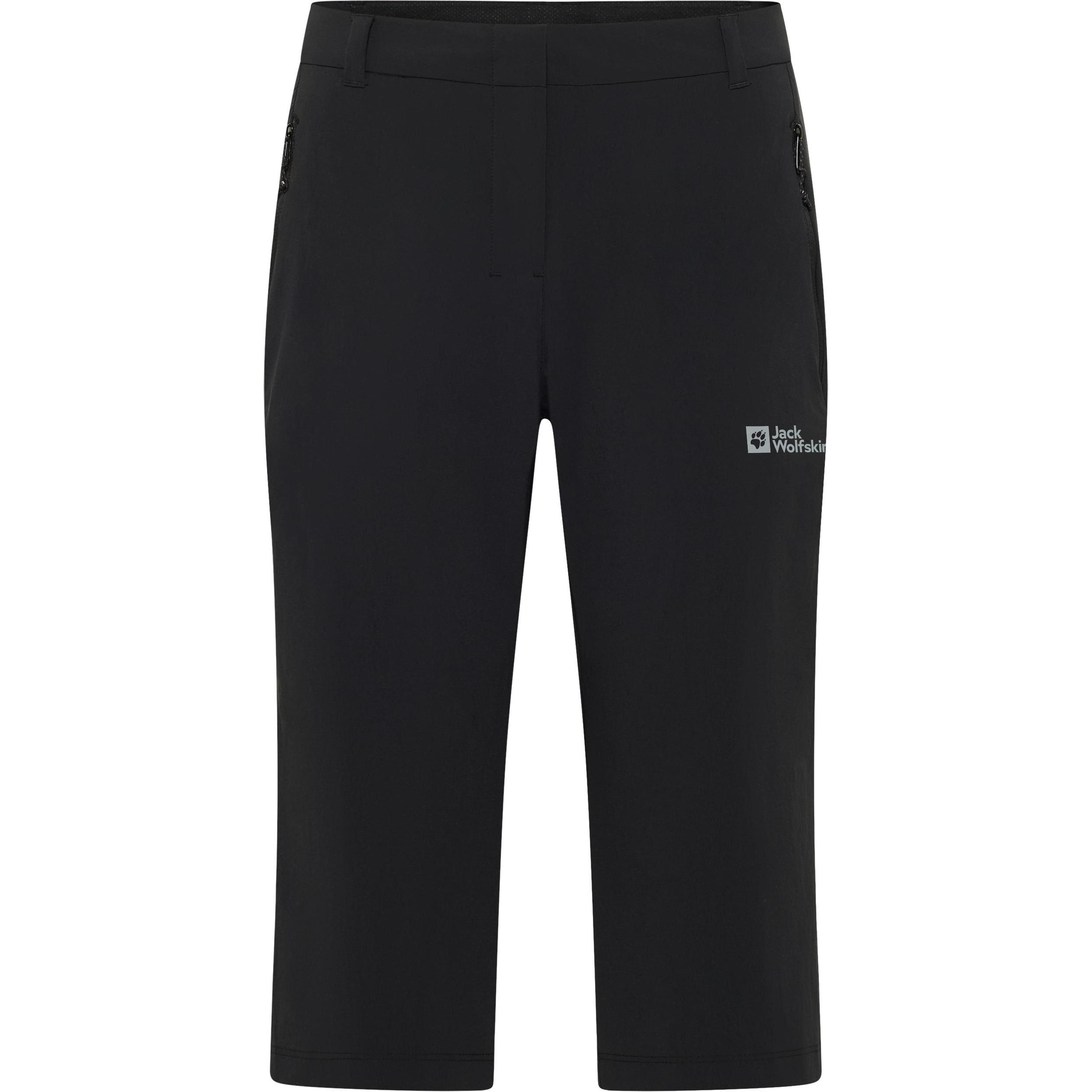 Jack Wolfskin, Damen, Outdoorhose, Hikeout 3/4 Pants W (44), Schwarz, 44