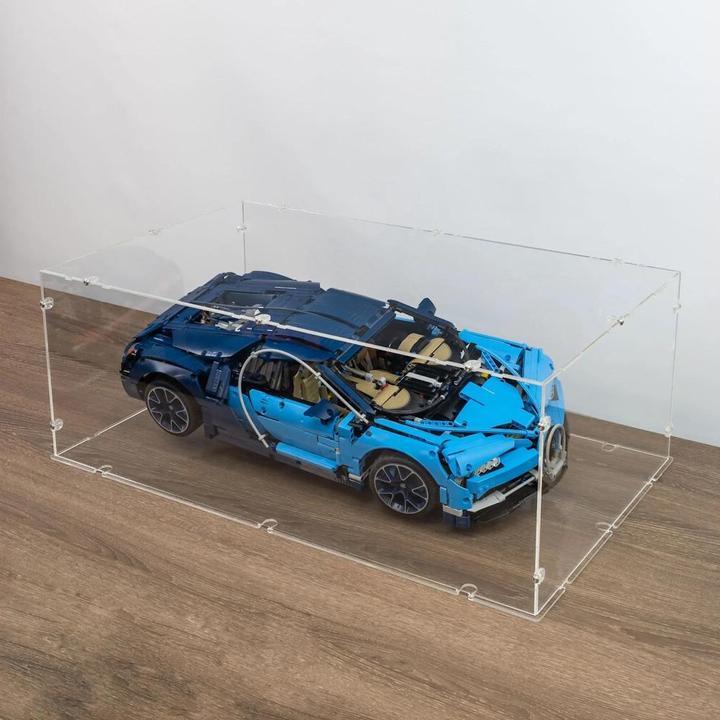 Immagine prodotto iDisplayit Display acrilico XL per LEGO® 42083 Bugatti Chiron (con fondo trasparente, impilabile)