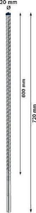 Produktbild Bosch Professional Zubehör EXPERT SDS max-8X Hammerbohrer, 20 x 600 x 720 mm (20 mm)