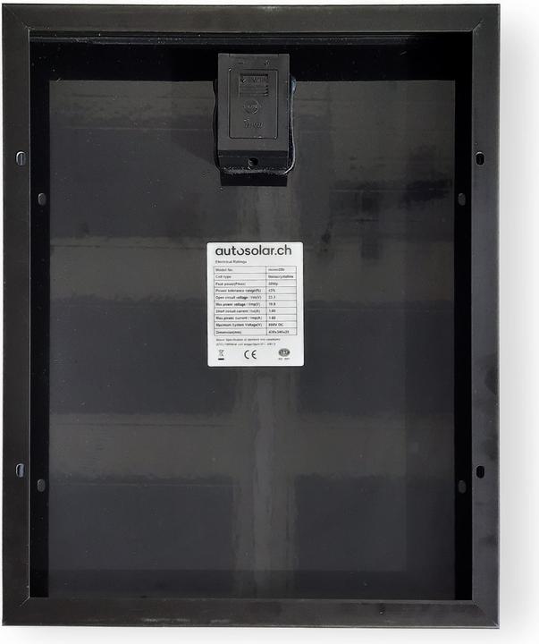 Produktbild Autosolar 20 Watt Solarpanel - Black (20 W, 1.69 kg)