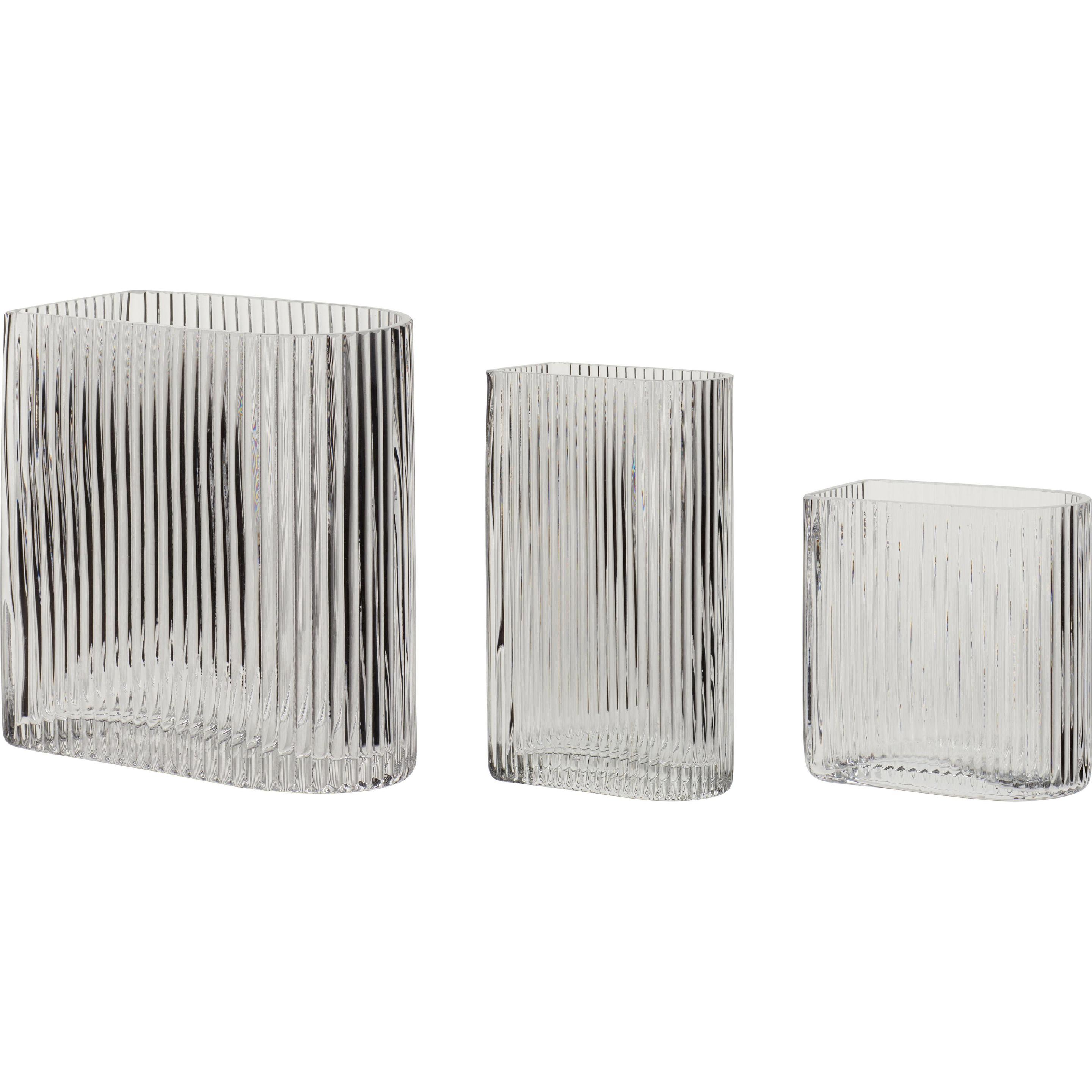 Hübsch, Vase, Rosemaria (1 x, 12 x 7 x 13 cm, 16 x 9 x 18 cm, 12 x 7 x 20 cm, 1.60 l)