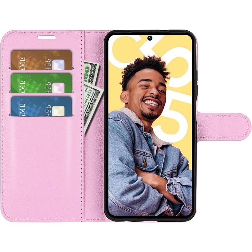Thumbnail - Cover-Discount Google Pixel 8 - Leder Etui Hülle rosa (Google Pixel 8), Smartphone Hülle, Rosa