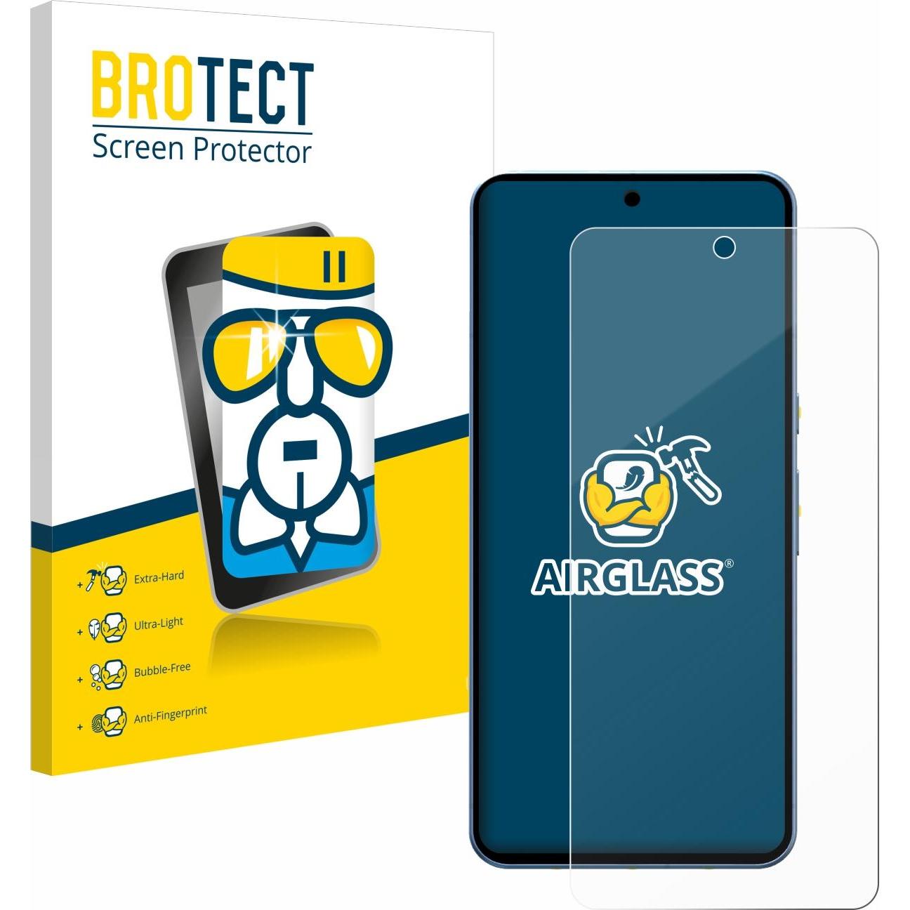BROTECT AirGlass Panzerglasfolie (1 Stück, Google Pixel 8 Pro), Smartphone Schutzfolie, Transparent