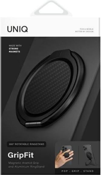 Actual product image Uniq Gripfit Premium 360 Magnetic Mount&Kickstand Magnetic Holder black/carbon black