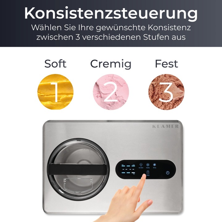 Produktbild KLAMER 2-in-1 Eismaschine & Joghurtbereiter
