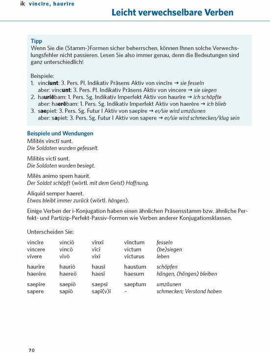 Actual product image Verbtabellen Plus Latein (German, Latin, 2024)