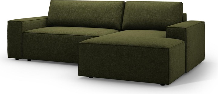 Actual product image Micadoni Bouclé Right Corner Sofa With Bed Function And Box, "Jodie", 3 Seats, 246x151x86 Made in Europe (Corner sofa)