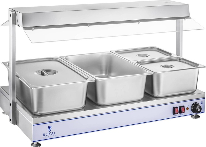 Productafbeelding Royal Catering Elektrische kookplaat - 3 halogeenlampen - 1.550 W