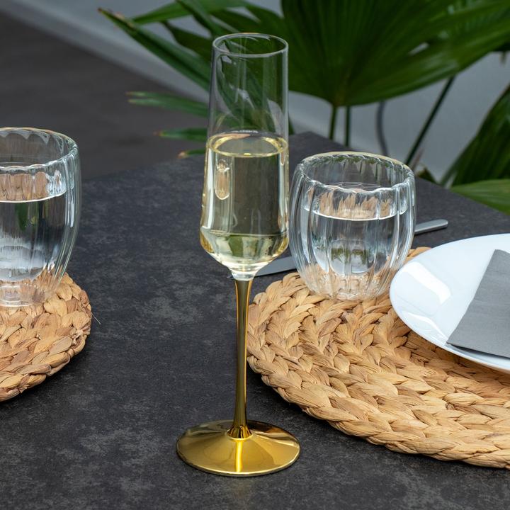 Produktbild Intirilife Champagner Sekt Glas 200 ml (20 cl, 4 Gläser, Sektgläser)