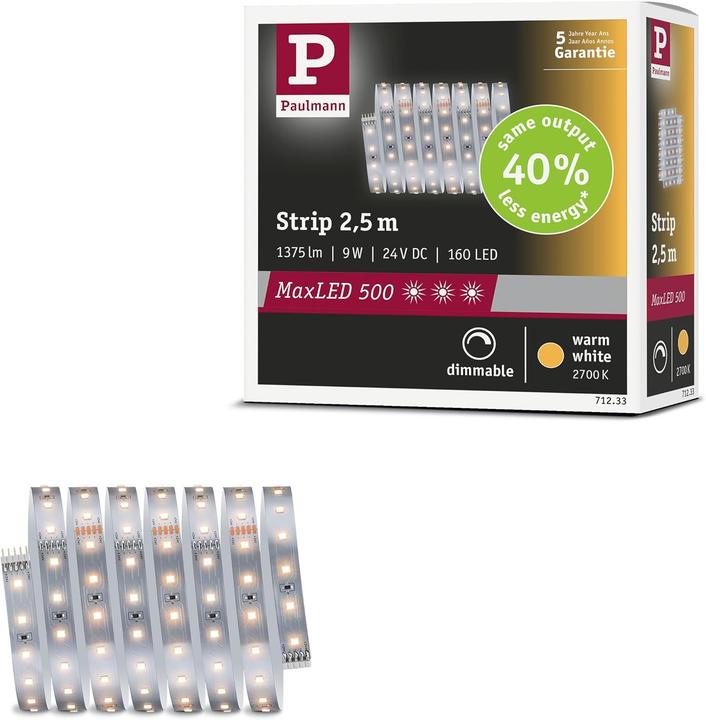 Image du produit Paulmann MaxLED 500 Stripe (Blanc chaud, 250 cm, Intérieur)