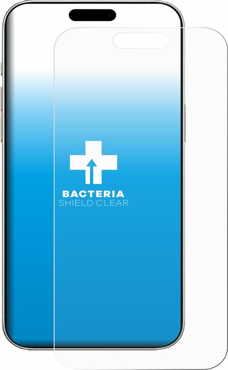 Actual product image upscreen Protective film Screen protector Screen protector film Clear antibacterial (1 Piece, Apple iPhone 16)