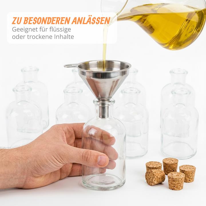 Produktbild Relaxdays 8x Glasflaschen-Set (8 Stk., 0.15 l)