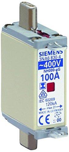 Produktbild Siemens NH-Sicherungseinsatz mit Isolierung. Griffl. 3NA6830-4 Größe NH000, Nennstrom 100A, Nennspannung 100 (100 A)