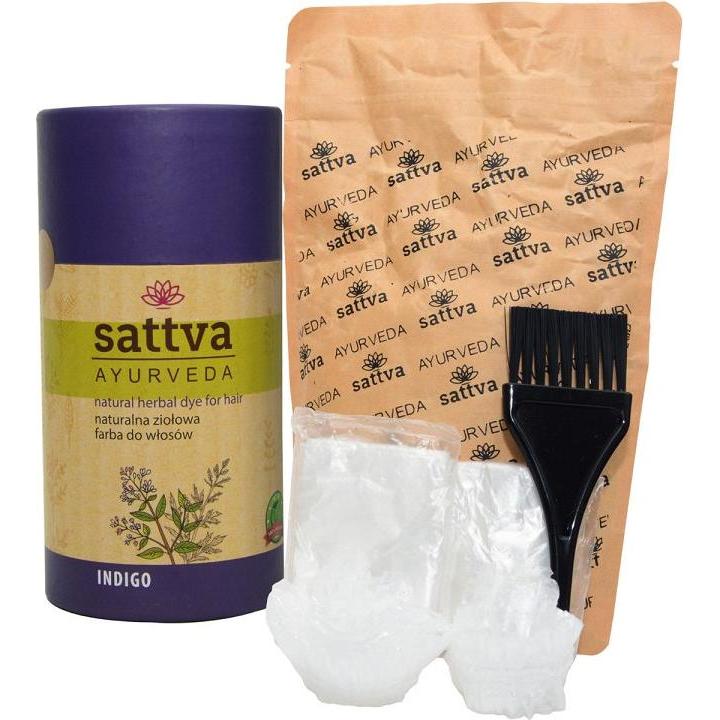 Sattva Ayurveda, Tinta per capelli, Sattva Tintura naturale alle erbe per capelli naturalna ziołowa farba do włosów Indigo 150g