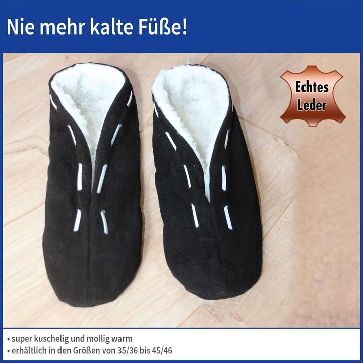 Produktbild Fellhausschuhe, schwarz (35, 36)
