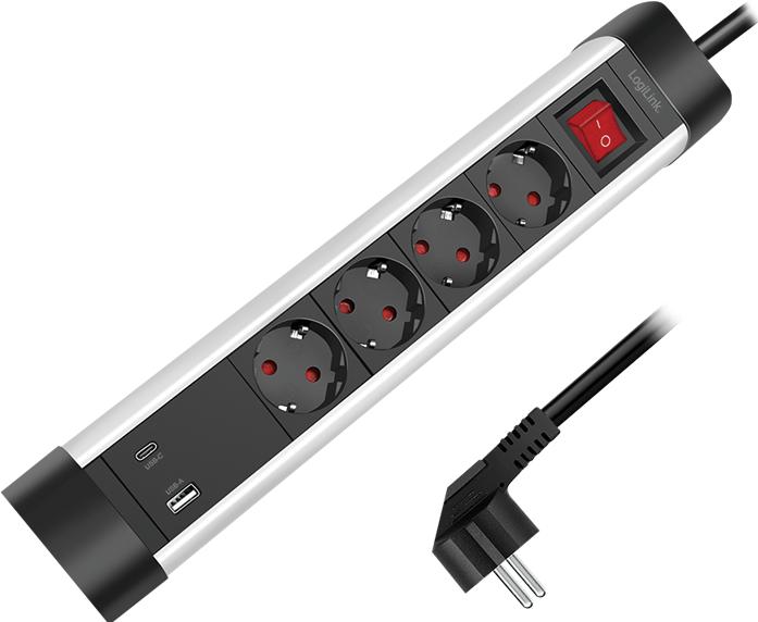 Produktbild LogiLink Prüfen (4 x, CEE 7/3, 1.50 m)