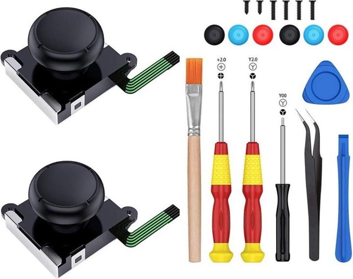 Ueli Express Set di riparazione per Joy Con Nintendo Switch 21 in 1 (Switch, Switch Lite)