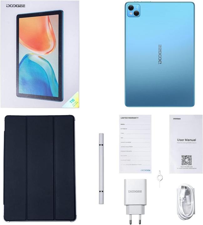 Actual product image Doogee T10 (Tablette 4G - 10.1", 128 Go, 8 Go RAM) Bleu (4G, 10.10", 128 GB, Blue)