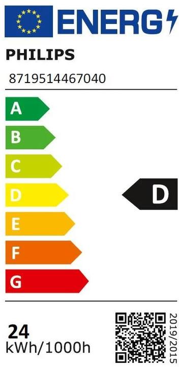 Etichetta energetica Philips MST LEDtube HF UO 24W/865 46704000 T8 G13 1500mm EVG 3700lm D,24kWh/1000h (G13, 24 W, 3700 lm, 1 x, D)