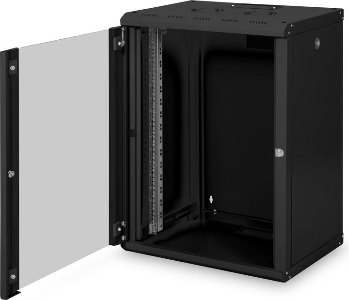 Produktbild Digitus 48,3cm 19Zoll Wandgehäuse 16HE SoHoline RAL9002 schwarz ohne Fachboden (16 HE, 19 Zoll Rack)
