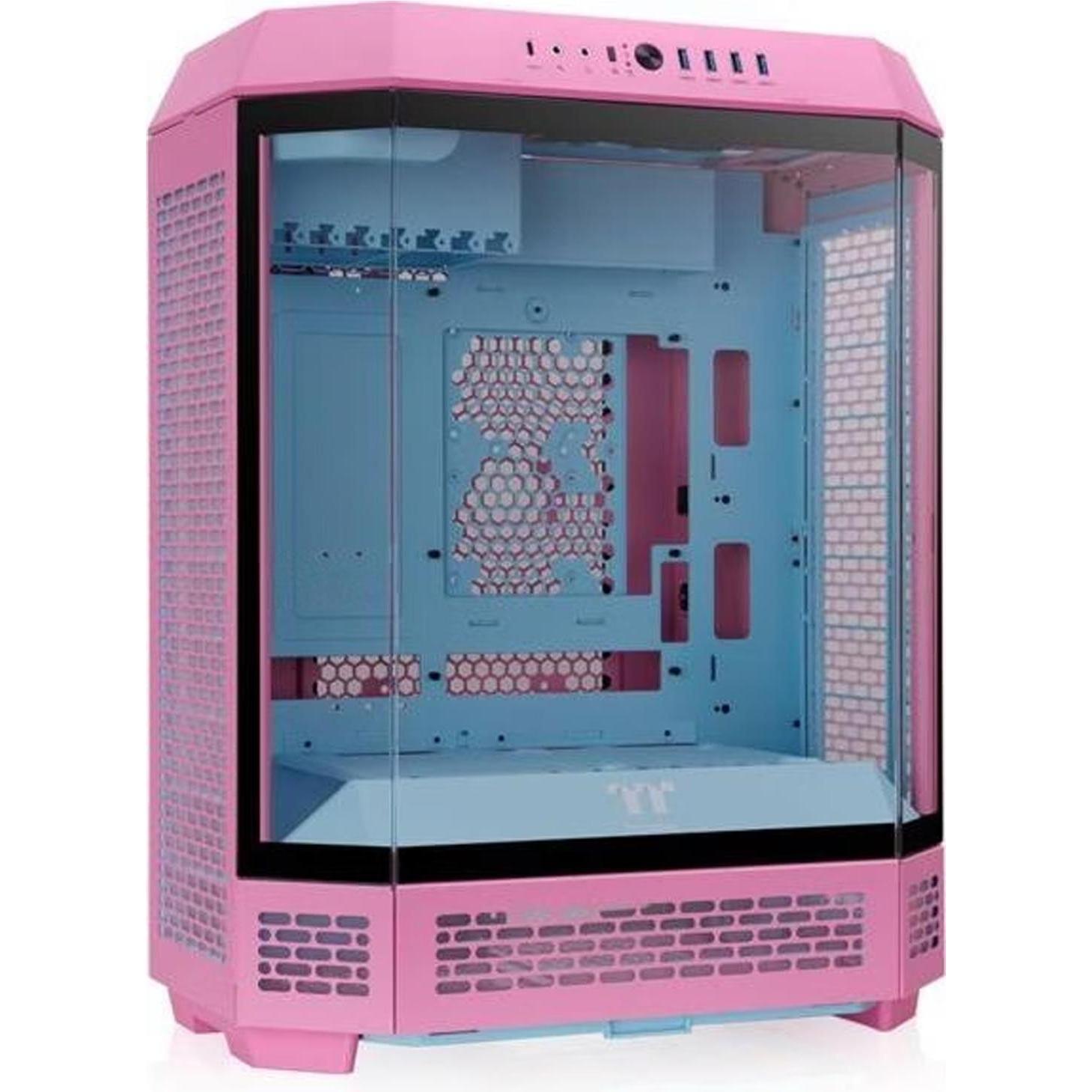 Thermaltake The Tower 600 (pink, Tempered Glass x 3) (Mini-ITX, ATX, mATX), Case PC, Pink