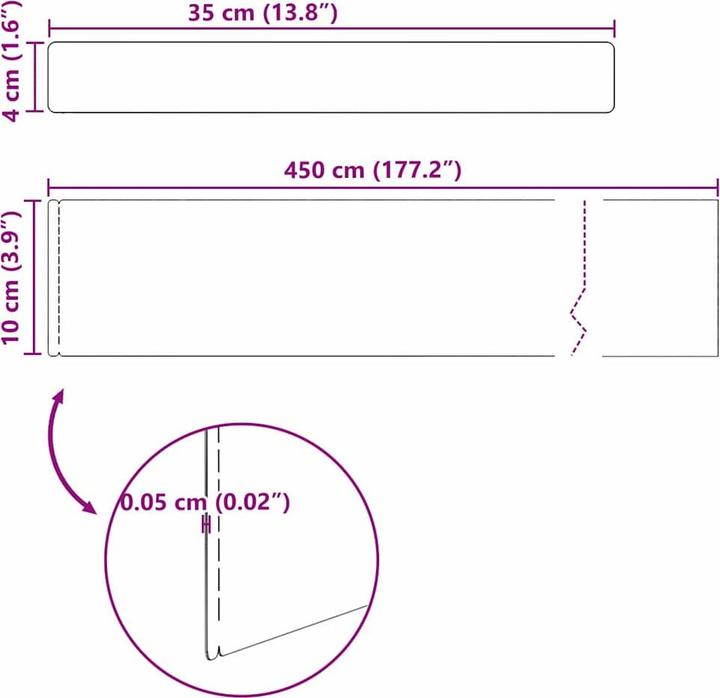 Actual product image vidaXL Gartenumrandung (450 cm)