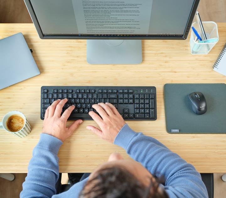 Actual product image Trust Ody Ii Wireless Keyboard Mouse Pack (FR, Wireless)