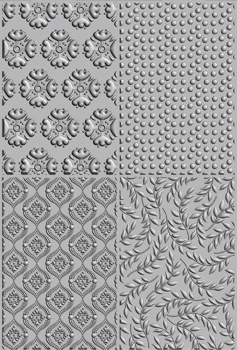 Actual product image Sizzix 3D-Prägeschablone "Posh Patterns by Catherine Pooler"