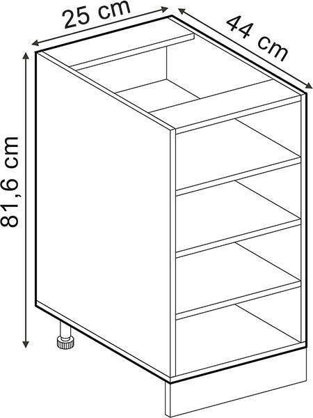 Immagine prodotto Vicco Küchenregal R-Line (25 x 44 x 81.60 cm)