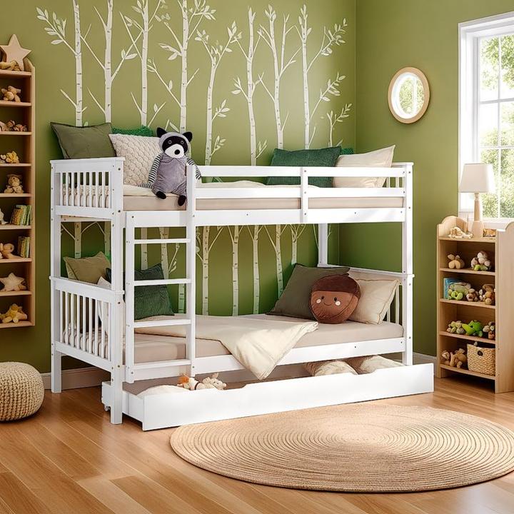 Produktbild Homestyle4u Kinder Etagenbett mit Bettkasten (90 x 200 cm)
