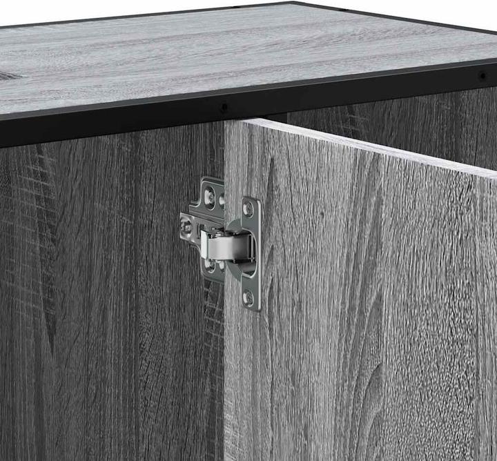 Produktbild vidaXL Waschbeckenunterschrank Grau Sonoma 80x33x60 cm Holzwerkstoff (80 x 33 x 60 cm)