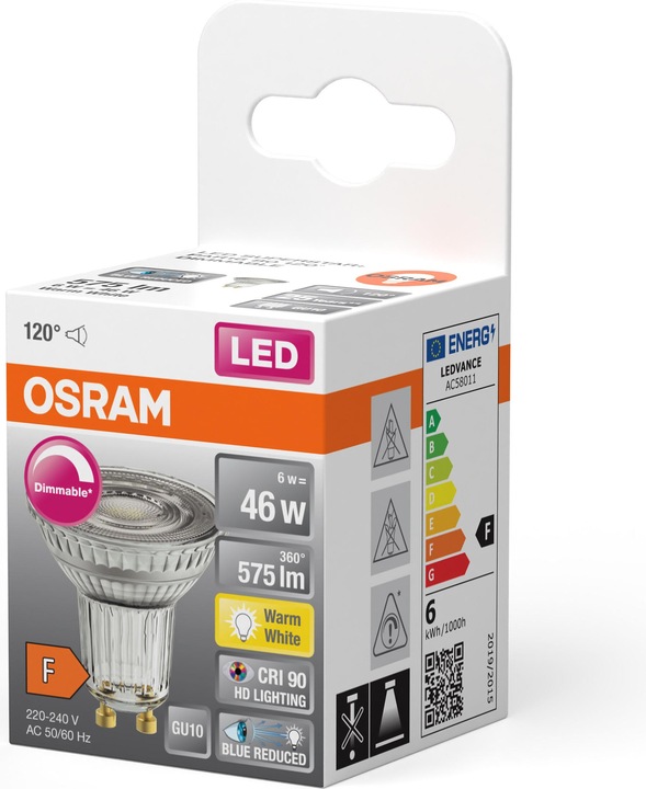 Produktbild Osram Reflektor (GU10, 6 W, 575 lm, 1 x, F)