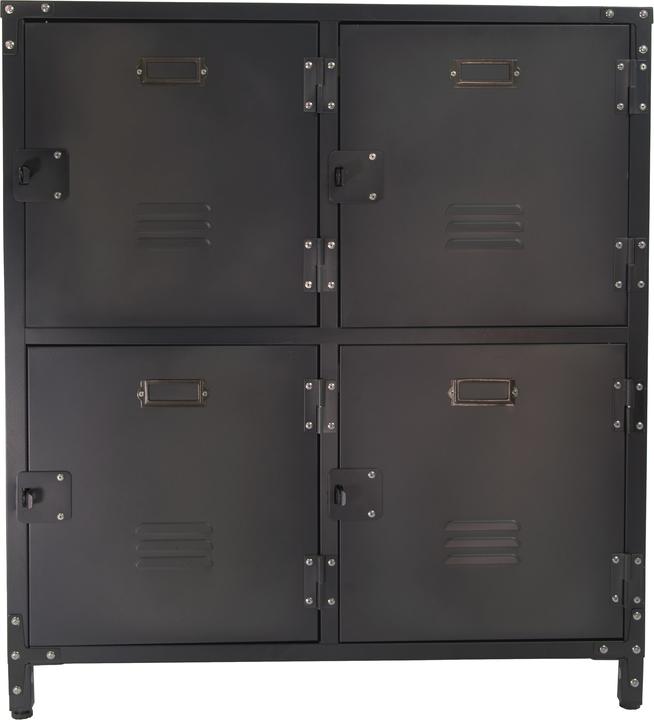 Produktbild Vintage Metall-Schrank mit 4 abschliessbaren Türen (75 cm, 82.50 cm)