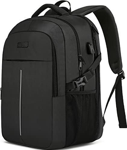 Produktbild Only-Bags.Store Grosser Laptop-Rucksack Laptop-Tasche für die Schule Arbeit mit USB-Ladeanschluss Wasserdicht (50 l)