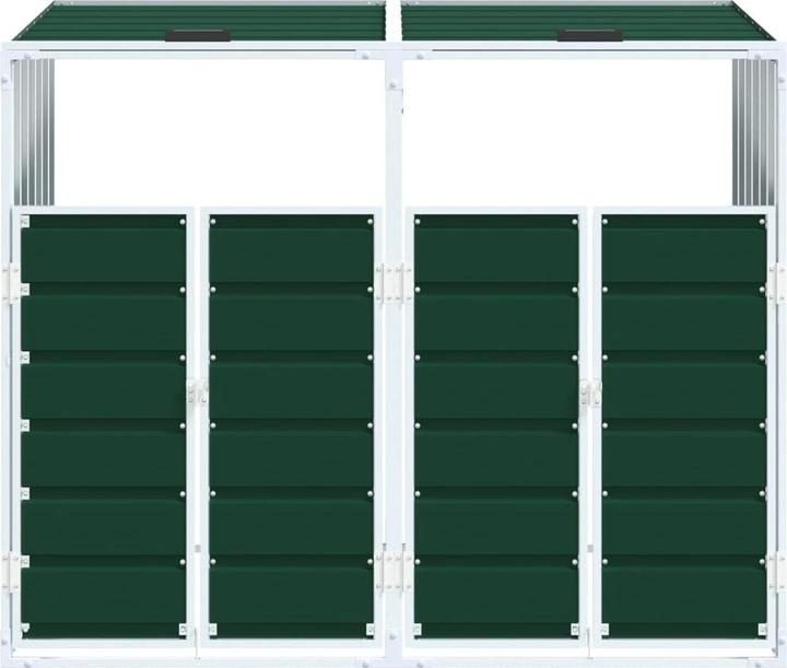 Actual product image VidaXL Waste bin box for 2 tonnes green 144x81x113 cm steel